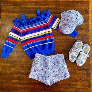 Janie and Jack 4 Piece Set Size 6 Sneakers 13 EUC